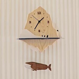 고래굿즈] 우더풀라이프 고래벽시계 + 미니어처증정